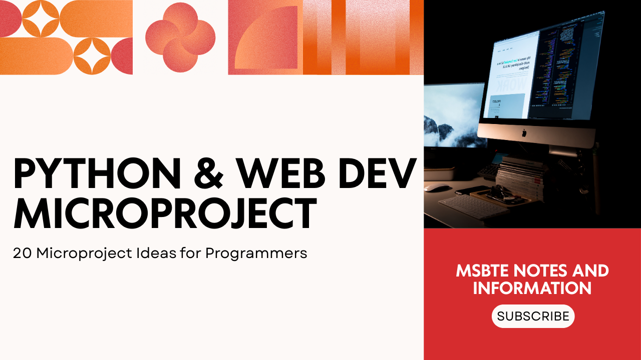 20 Python & Web Dev Microproject Ideas