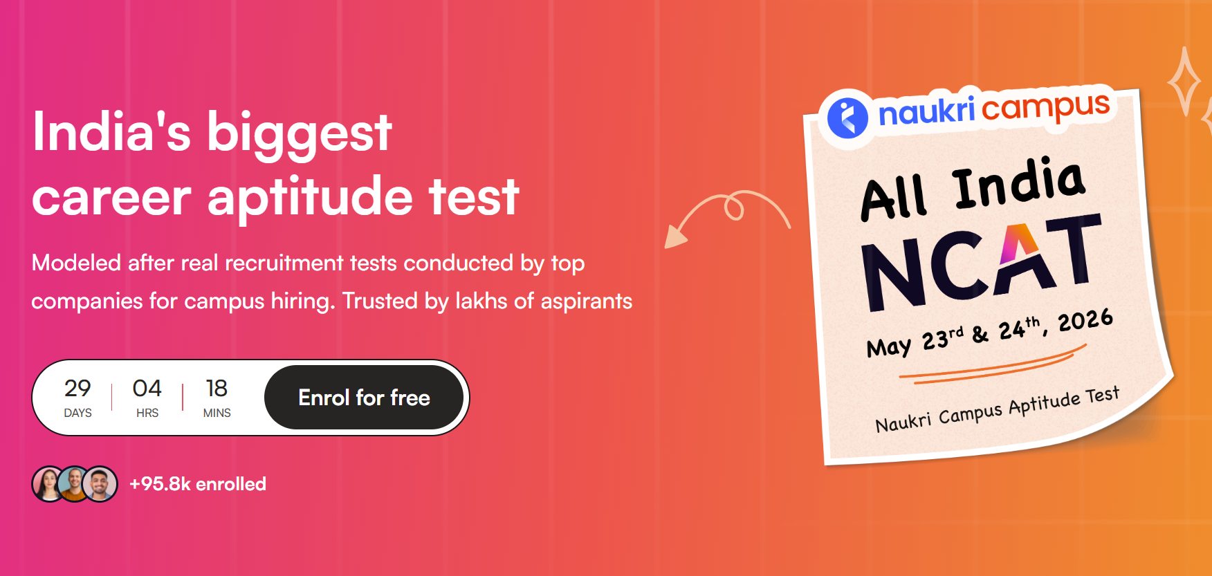 All India NCAT 2026 Banner