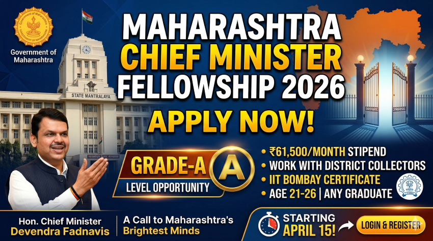 Maharashtra Chief Minister Fellowship 2026 Program - Apply Now for Grade-A Officer Status