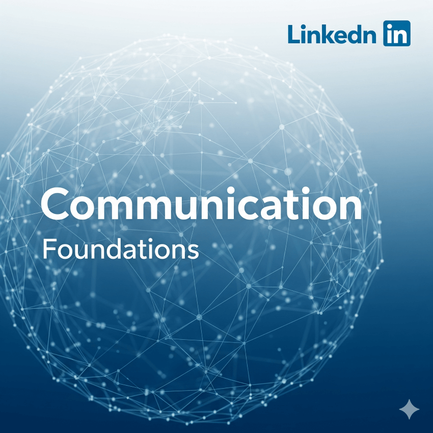 LinkedIn Learning logo for the Communication Foundations course