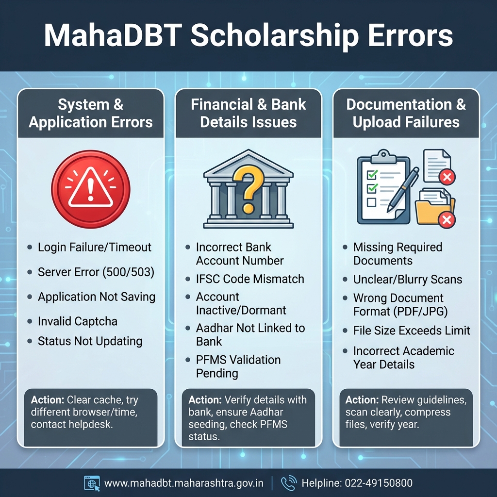 MahaDBT Errors Guide