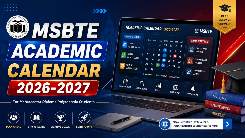 MSBTE Academic Calendar 2026-27 Widescreen Banner