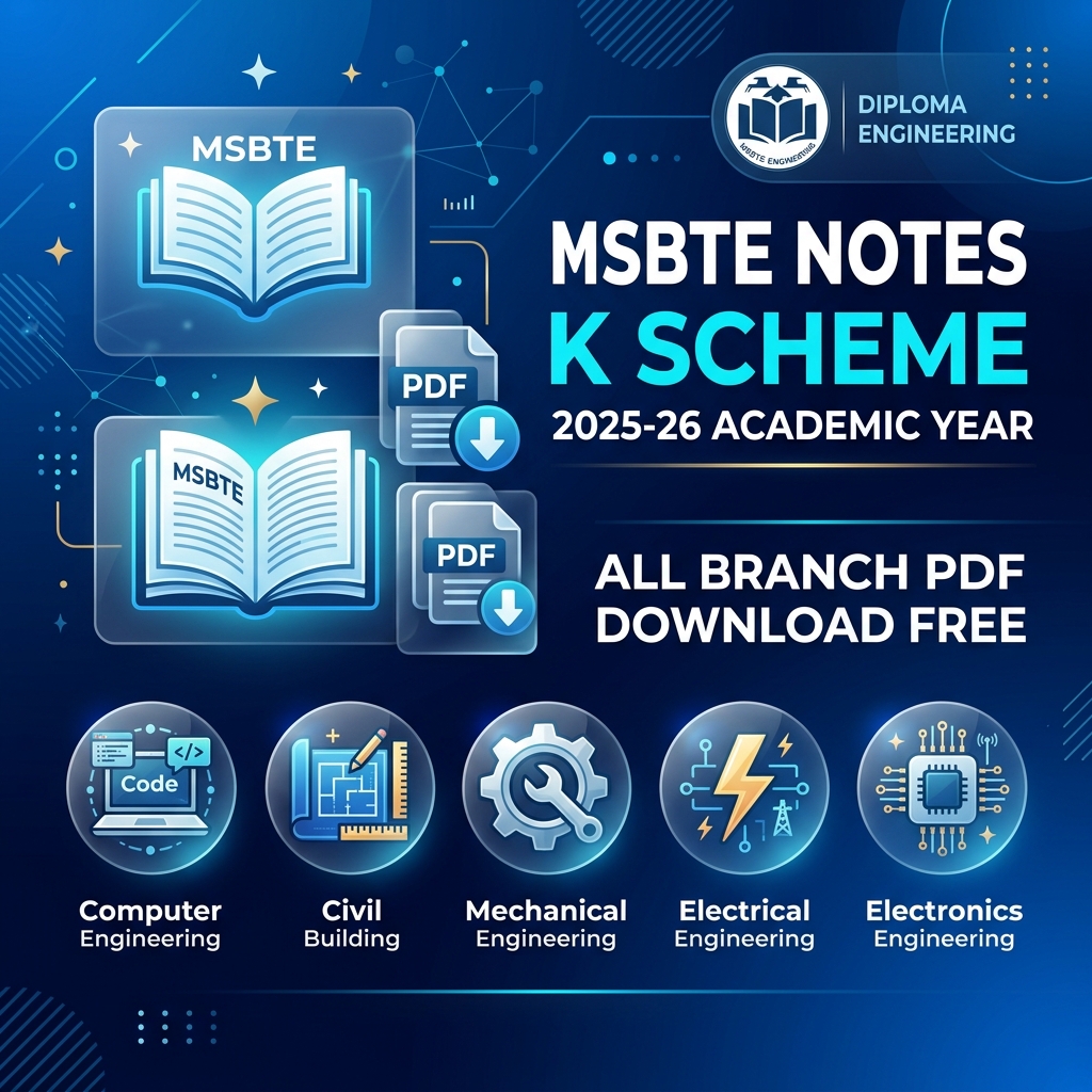 MSBTE Notes K Scheme 2025-26 | All Branch PDF Download Free