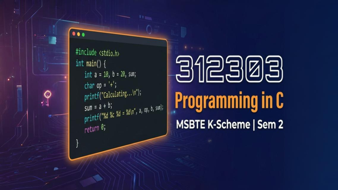 312303 Programming in C (PIC) Notes, Question Bank and Model Answers – MSBTE K-Scheme