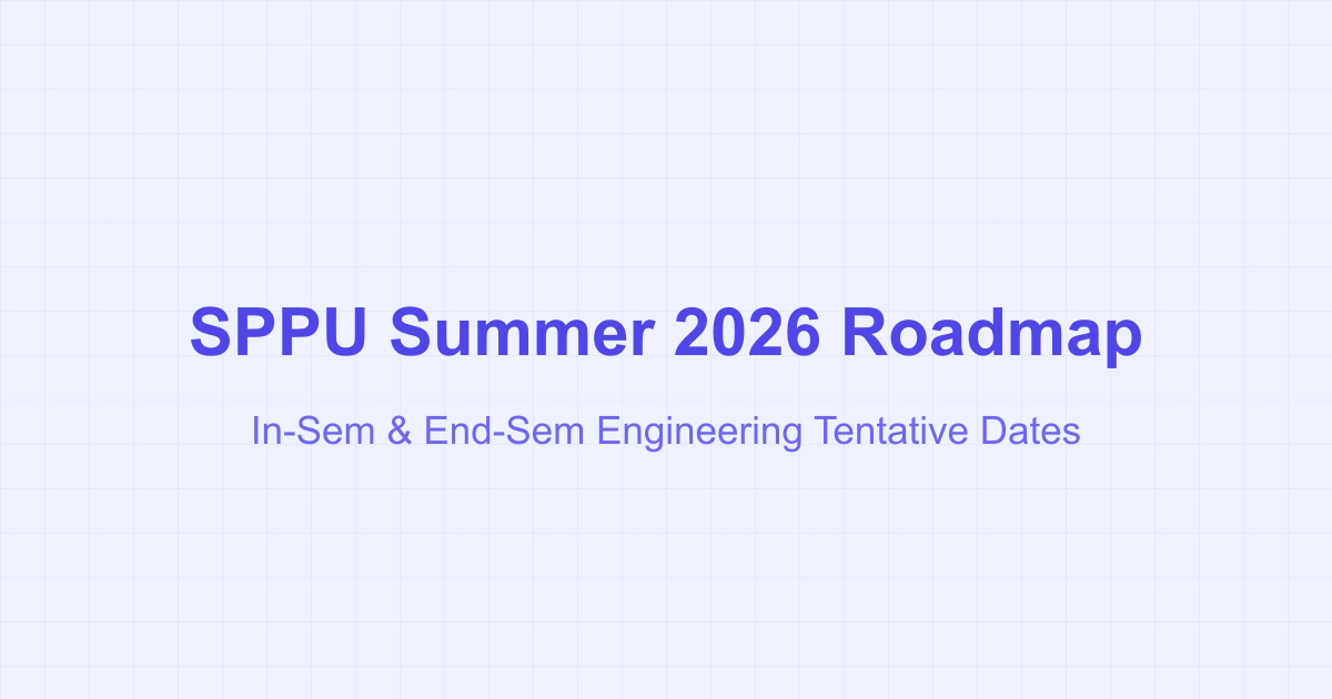 SPPU Summer 2026 Engineering Exam Roadmap