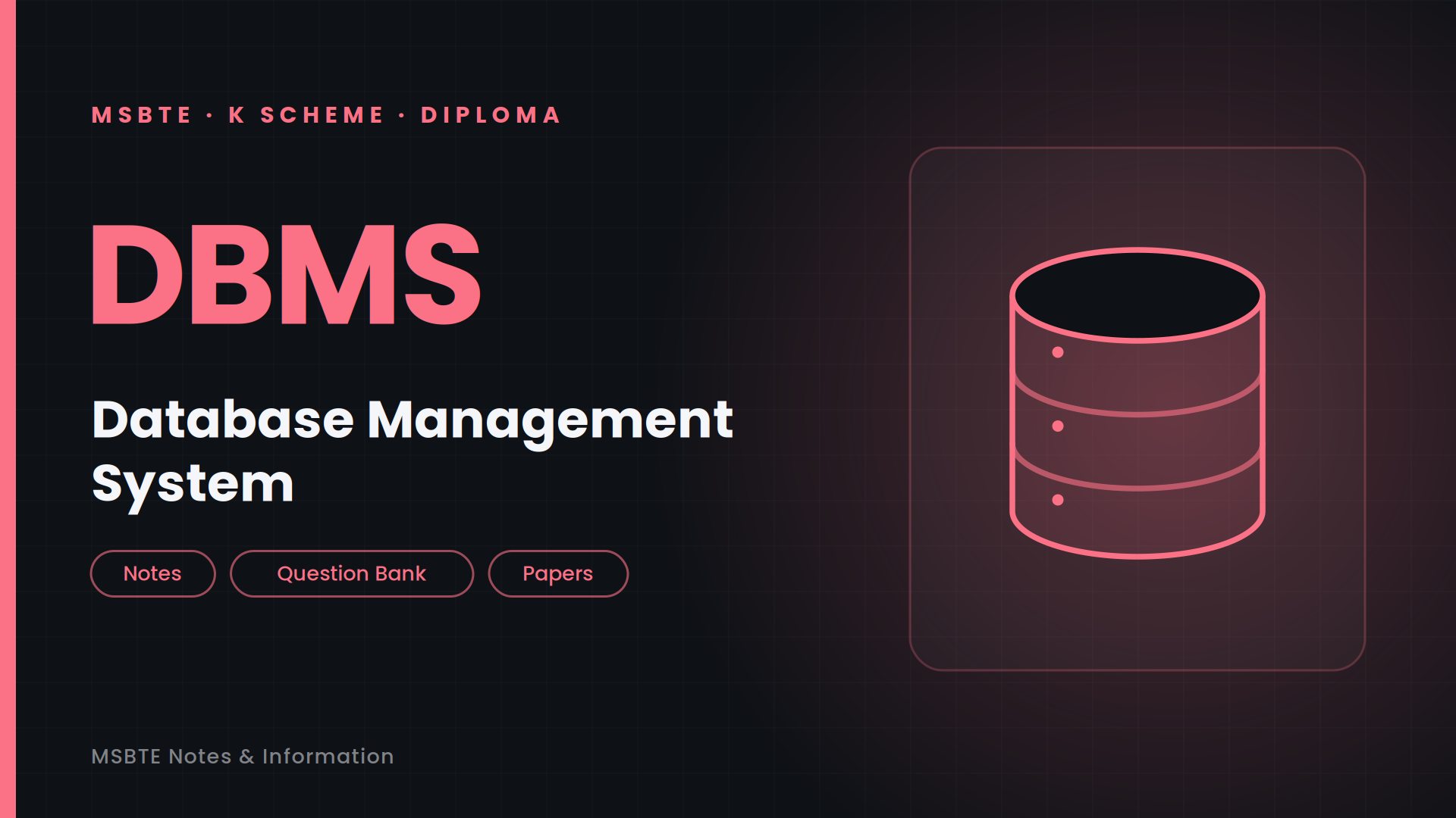 Database Management System DBMS 313302 K Scheme study material thumbnail