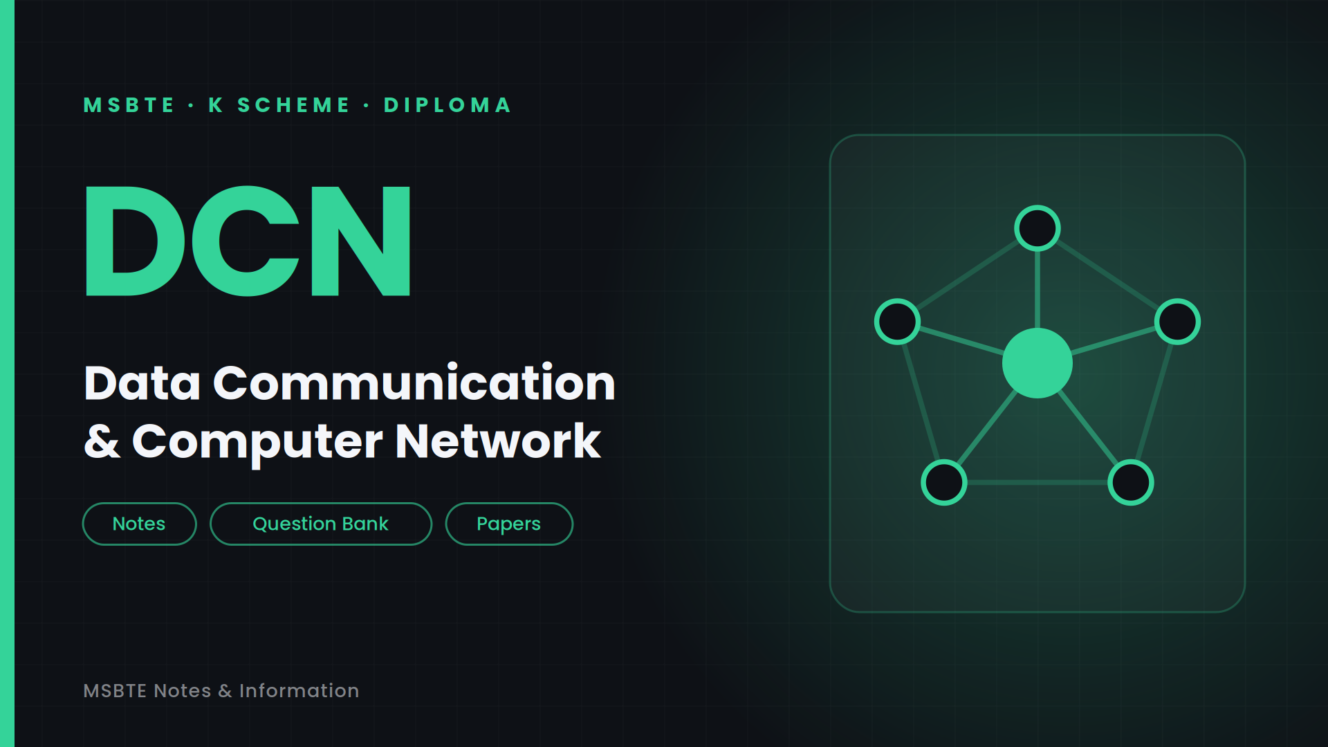 Data Communication and Computer Network DCN 314318 K Scheme study material thumbnail