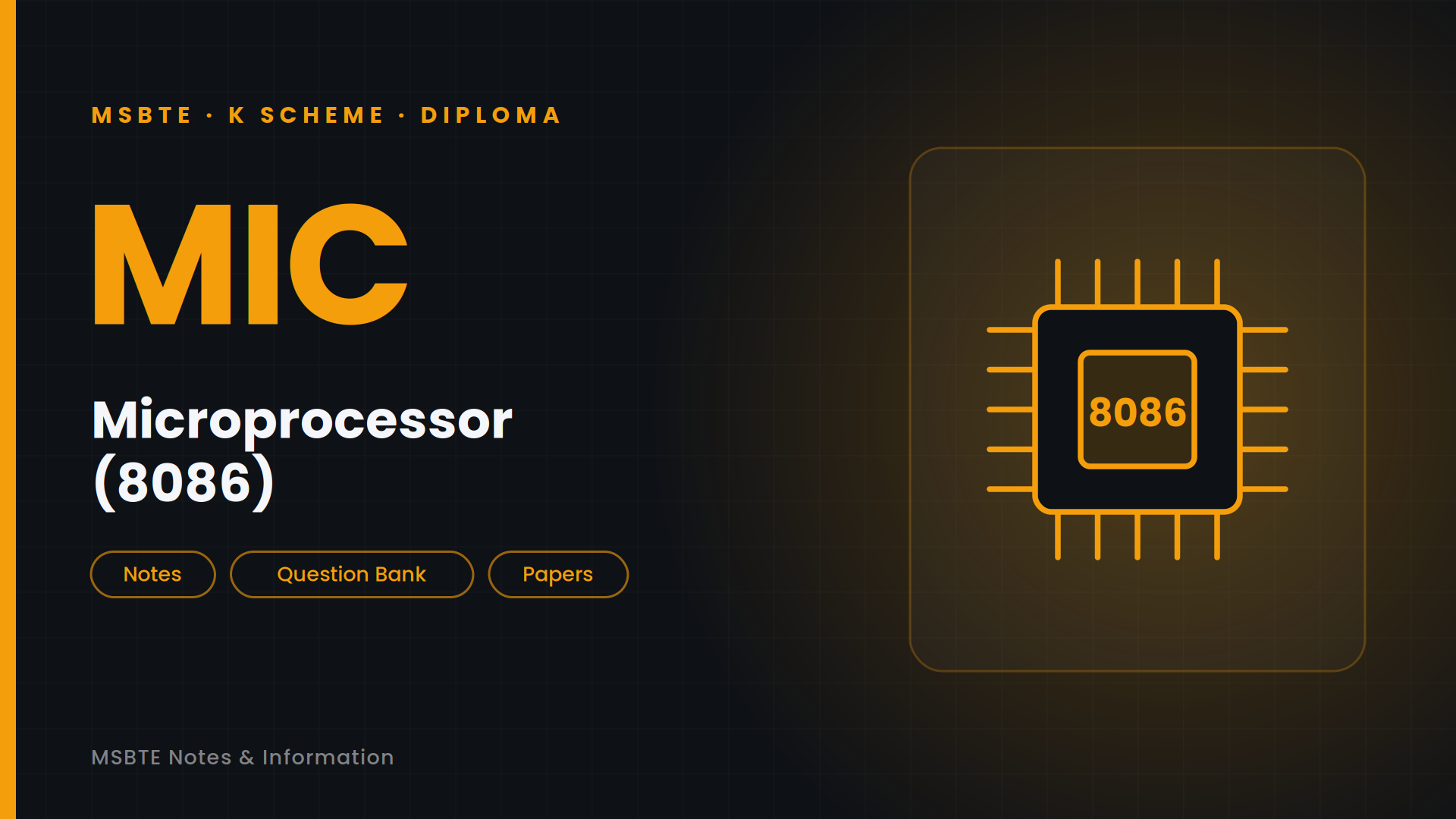MSBTE K Scheme Microprocessor (MIC 314321) Notes and Question Bank PDF Download